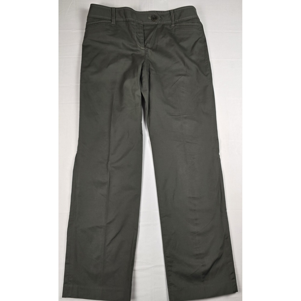 Ann Taylor LOFT Marisa Straight Leg Pants Olive Green Size 10 Professional - Picture 5 of 13